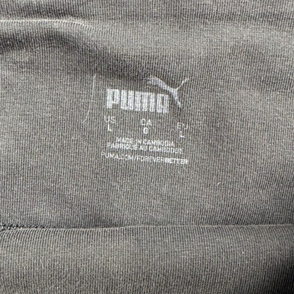 Puma Women's L Large Black High Rise Graphic Logo Leggings Activewear Pants - Picture 4 of 7